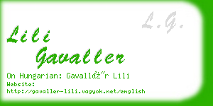 lili gavaller business card